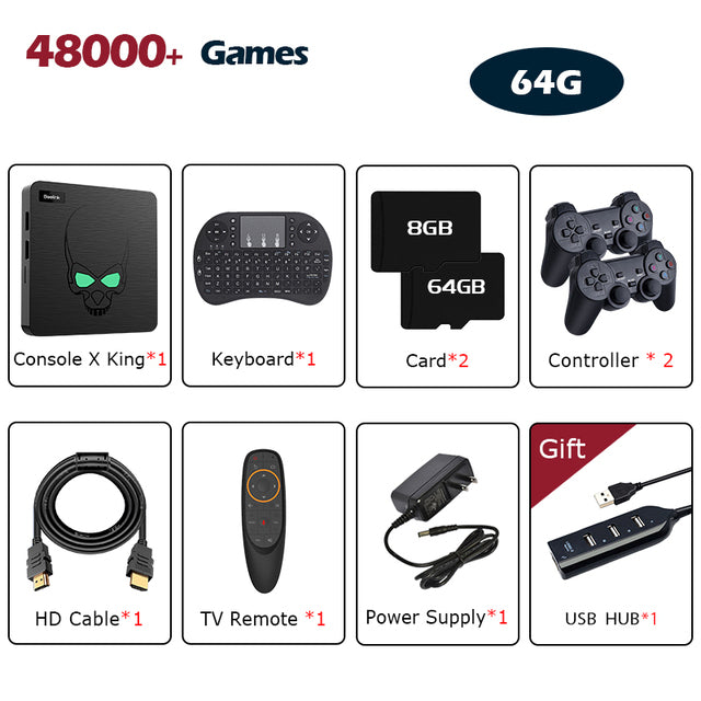 Retro Video Game Console Beelink Super Console X King For PSP/PS1/SS/DC Android9 TV Box Game Player Wifi6 S922X With 64000 Game