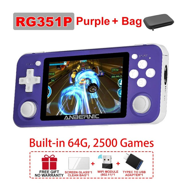 ANBERNIC RG503 RG351P Retro Video Game Console RK3326 Linux System PC Shell PS1 Game Player Portable Pocket HandheldGame Console - Minihomy