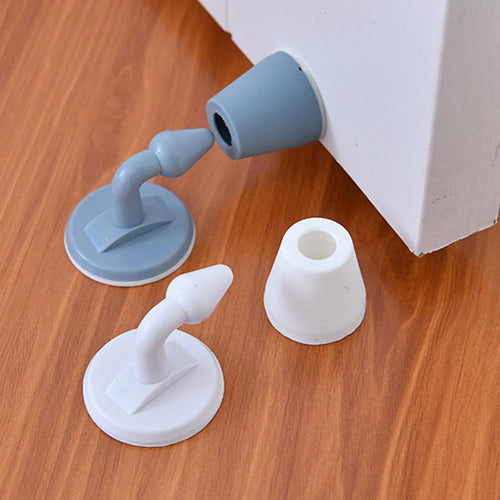 Mute Non-punch Silicone Stopper Touch Toilet Wall Absorption Door Plug