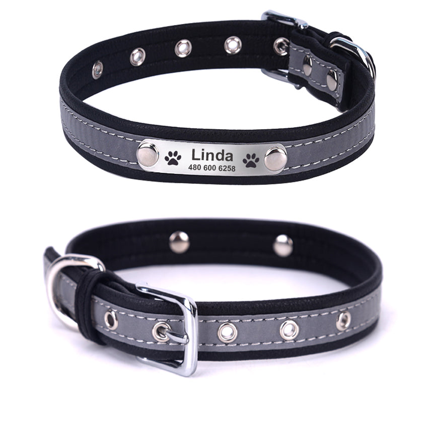 Personalized Dog Leather Collar
