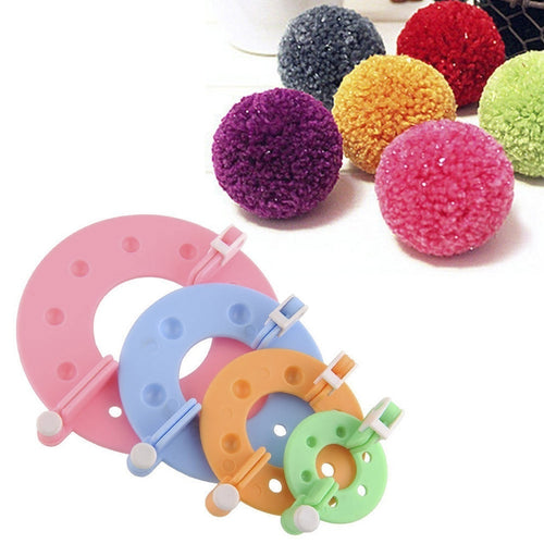 8PCS 4 Sizes Fluff Ball Weaver PomPom Maker